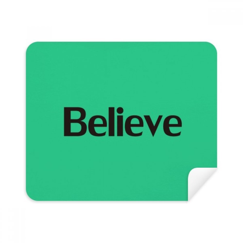 Believe Word Inspirational Quote Sayings Cleaning Cloth Screen Cleaner 2pcs Suede Fabric