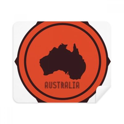 Australia Flavor Map Emblem Illustration Cleaning Cloth Screen Cleaner 2pcs Suede Fabric