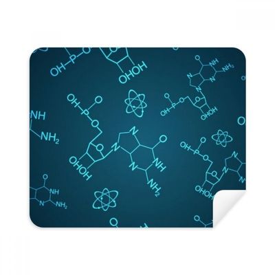 Blue Checal Molecular Structure Illustration Cleaning Cloth Screen Cleaner 2pcs Suede Fabric
