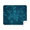 Blue Checal Molecular Structure Illustration Cleaning Cloth Screen Cleaner 2pcs Suede Fabric view 1
