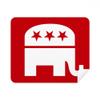America Elephant Emblem Republican Party Red Cleaning Cloth Screen Cleaner 2pcs Suede Fabric view 1