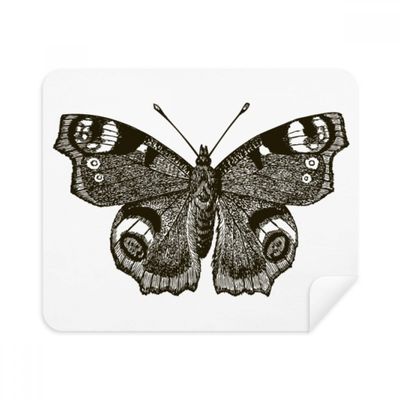 Butterfly with Dark Wing Dark Colour Cleaning Cloth Screen Cleaner 2pcs Suede Fabric