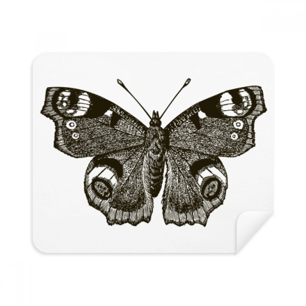 Butterfly with Dark Wing Dark Colour Cleaning Cloth Screen Cleaner 2pcs Suede Fabric