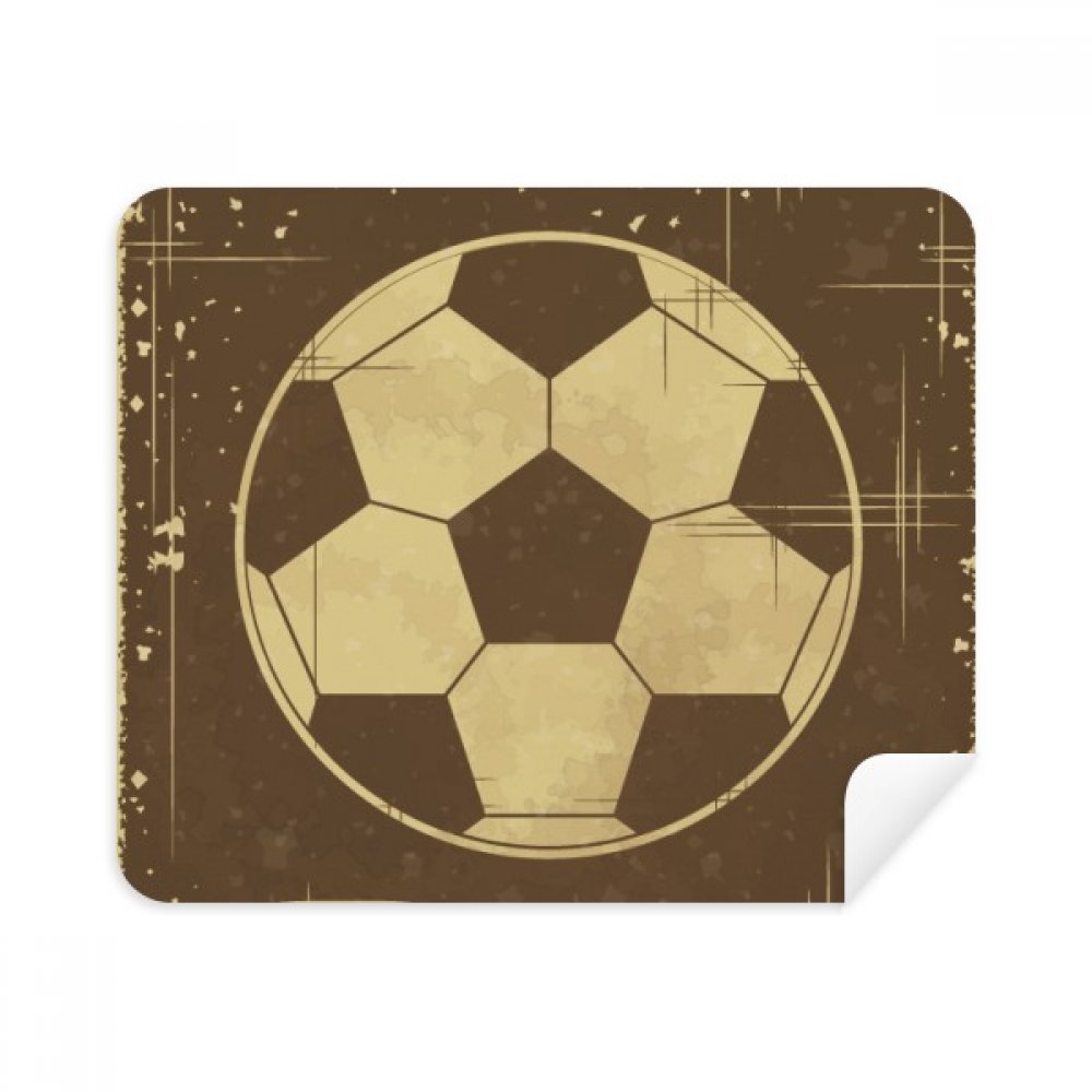 Football Sport Illustration Black Pattern Cleaning Cloth Screen Cleaner 2pcs Suede Fabric