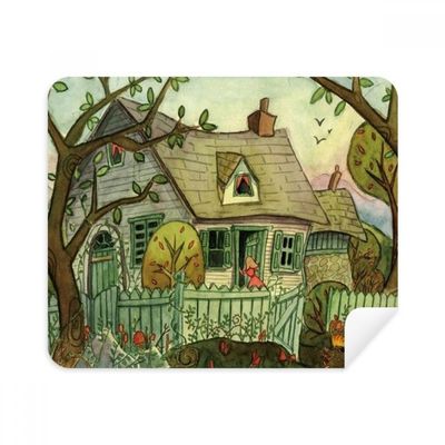 Miaoji Painting Watercolor Cat Downtown Girl Cleaning Cloth Screen Cleaner 2pcs Suede Fabric