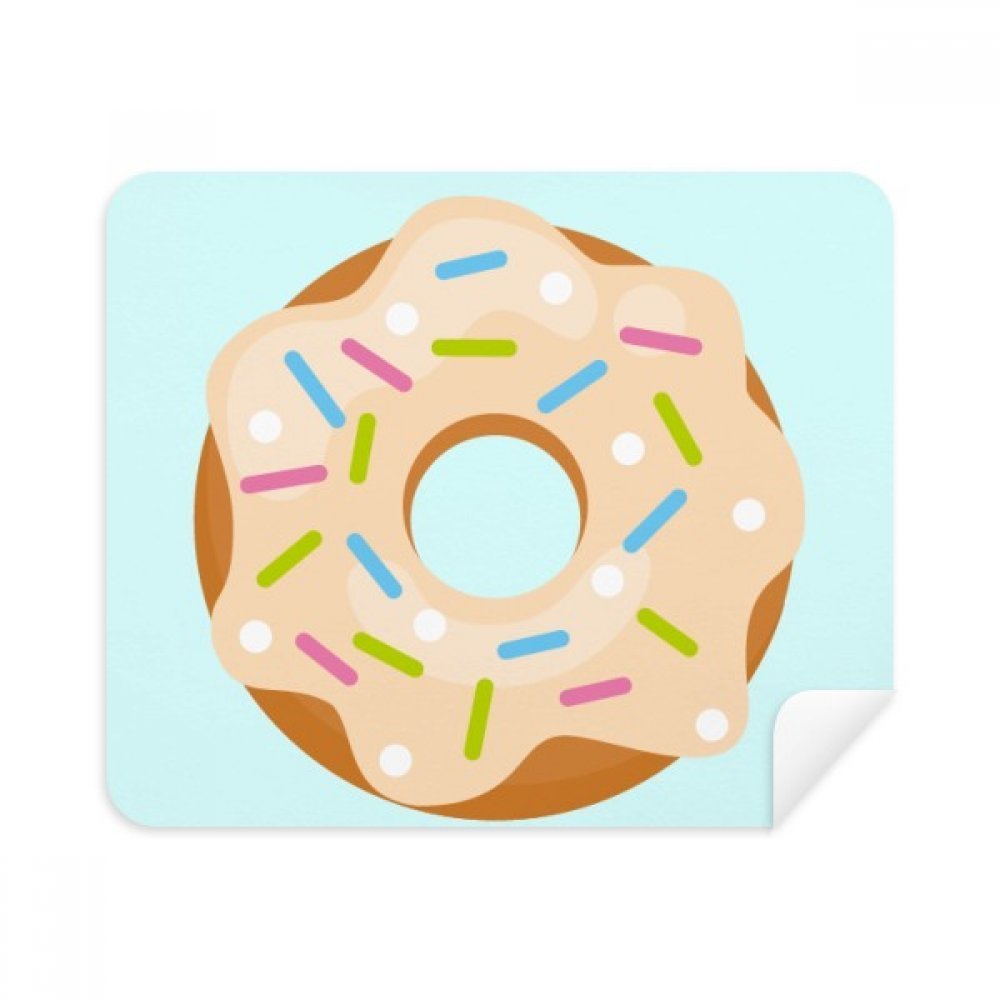 Green Doughnut Dessert Sweet Food Cleaning Cloth Screen Cleaner 2pcs Suede Fabric