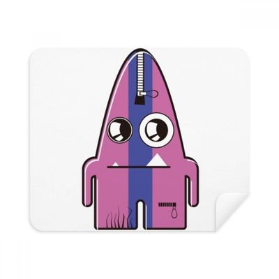 Universe Alien Striped Purple Monster Cleaning Cloth Screen Cleaner 2pcs Suede Fabric