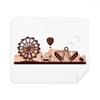 Amusement Park Black Facilities Outline Cleaning Cloth Screen Cleaner 2pcs Suede Fabric view 1