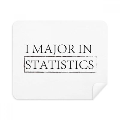 Quote I Major in Statistics Cleaning Cloth Screen Cleaner 2pcs Suede Fabric