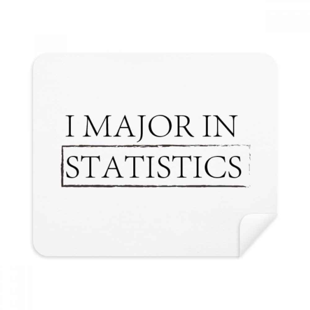 Quote I Major in Statistics Cleaning Cloth Screen Cleaner 2pcs Suede Fabric