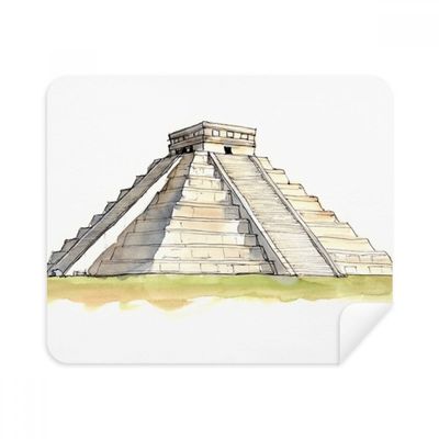 El Castillo in Mesoamerican Cleaning Cloth Screen Cleaner 2pcs Suede Fabric