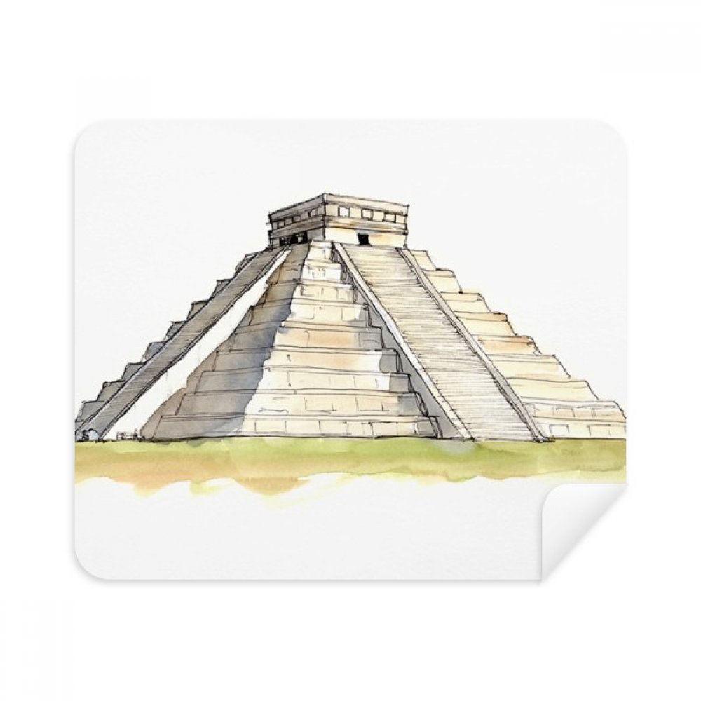 El Castillo in Mesoamerican Cleaning Cloth Screen Cleaner 2pcs Suede Fabric
