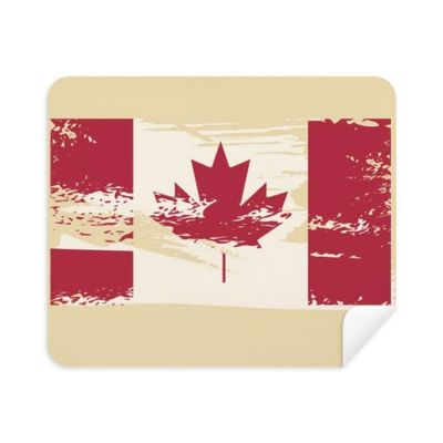 Canada Flavor Flag and Maple Cleaning Cloth Screen Cleaner 2pcs Suede Fabric