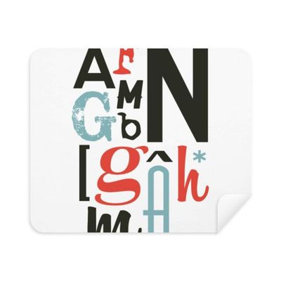 Alphabets Stylish Quote Handwrite Cleaning Cloth Screen Cleaner 2pcs Suede Fabric