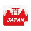 Red Outline Landmark Japan Cleaning Cloth Screen Cleaner 2pcs Suede Fabric view 1