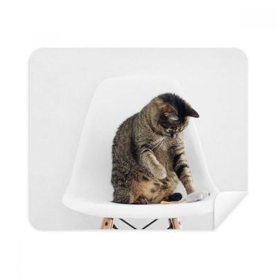 Animal Funny Action Cat Shoot Cleaning Cloth Screen Cleaner 2pcs Suede Fabric