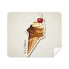 Cherry Chocolate Sweet Ice Cone Cleaning Cloth Screen Cleaner 2pcs Suede Fabric view 1