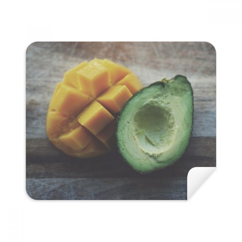 Tropical Fruit Avocado Picture Cleaning Cloth Screen Cleaner 2pcs Suede Fabric