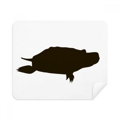 Black Turtle Animal Portrayal Cleaning Cloth Screen Cleaner 2pcs Suede Fabric