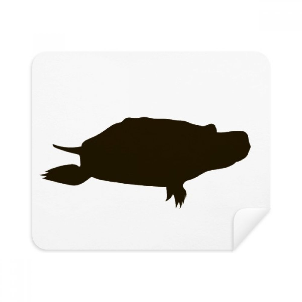 Black Turtle Animal Portrayal Cleaning Cloth Screen Cleaner 2pcs Suede Fabric