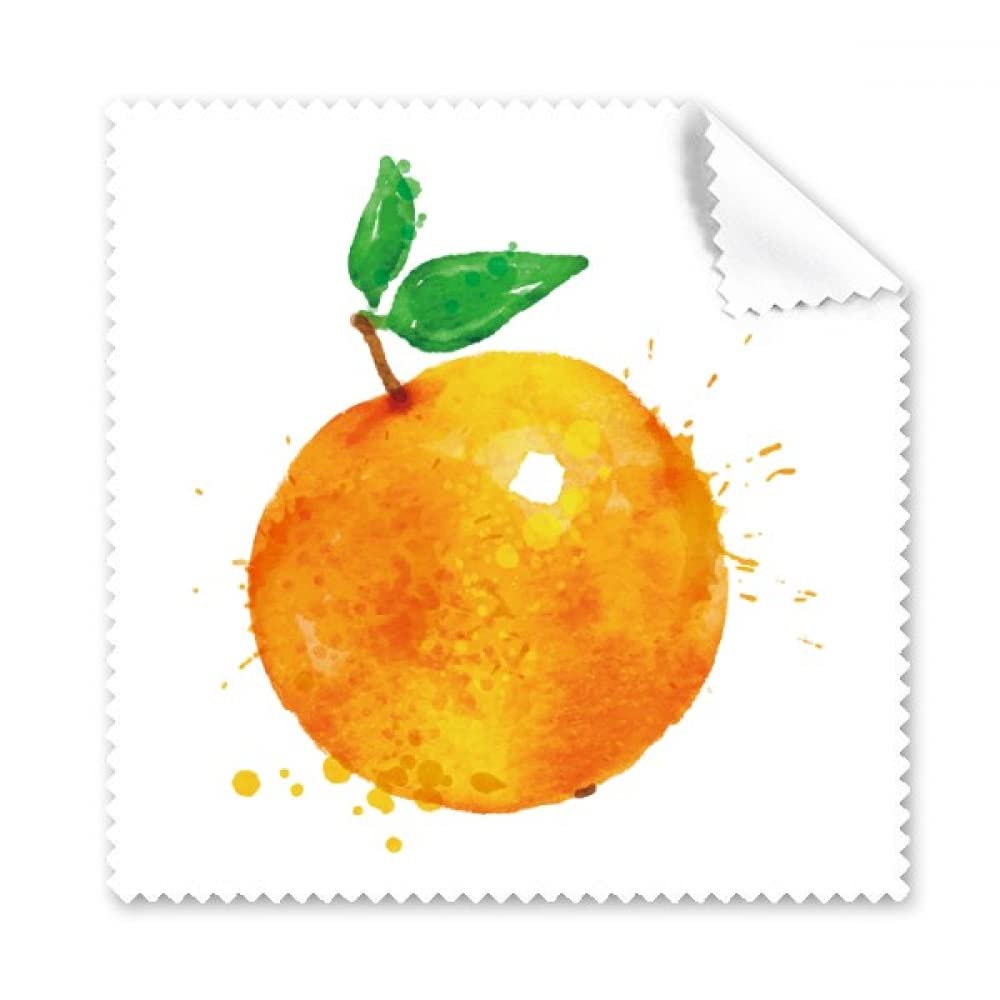 Orange Fruit Watercolor Illustration Pattern Cleaning Cloth Phone Screen Glasses Cleaner 5pcs