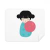 Blue Kimono Sakura Japan Doll Cleaning Cloth Screen Cleaner 2pcs Suede Fabric view 1