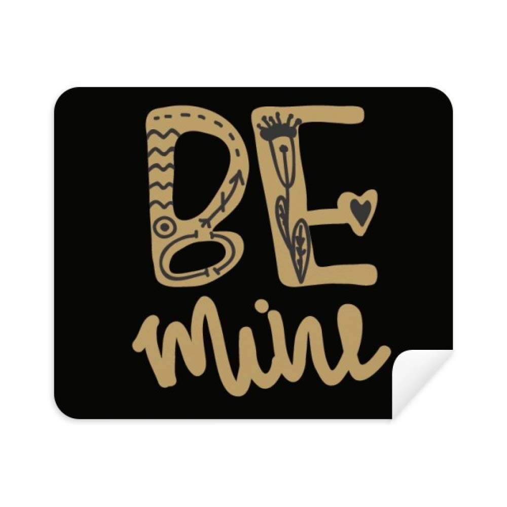 Gold Be Mine Quote Handwrite Cleaning Cloth Screen Cleaner 2pcs Suede Fabric