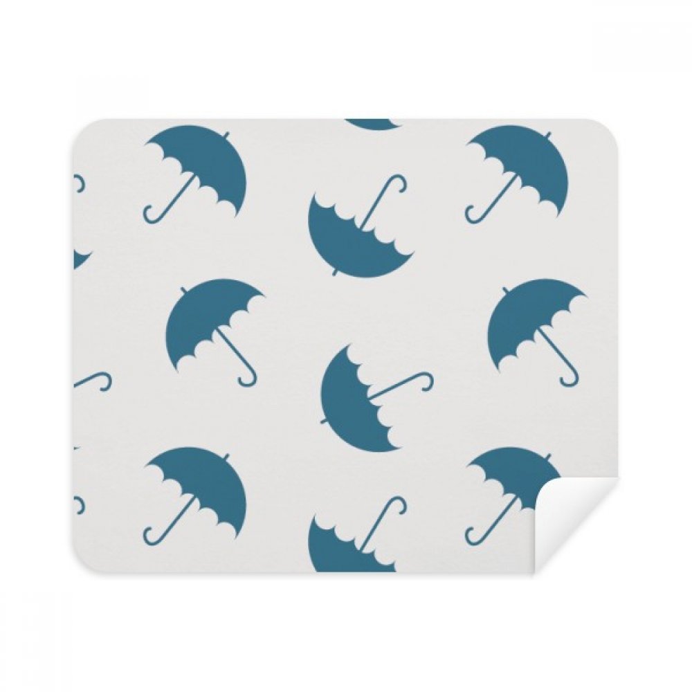 Blue Umbrella Weather Rain Cloud Cleaning Cloth Screen Cleaner 2pcs Suede Fabric