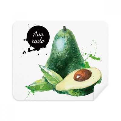 Auacada Watercolor Fruit Tasty Health Cleaning Cloth Screen Cleaner 2pcs Suede Fabric