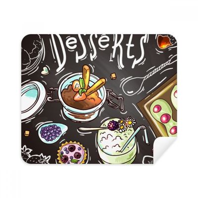 Desserts Chocolate Strawberry France Cleaning Cloth Screen Cleaner 2pcs Suede Fabric