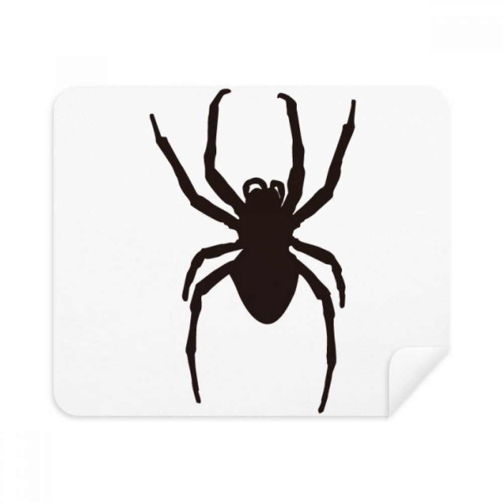 Insect Spider Illustration Black Pattern Cleaning Cloth Screen Cleaner 2pcs Suede Fabric