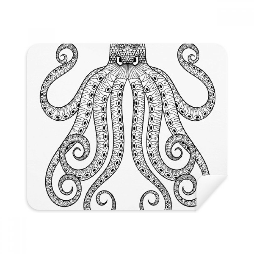 Paint Octopus Eight Black Cleaning Cloth Screen Cleaner 2pcs Suede Fabric