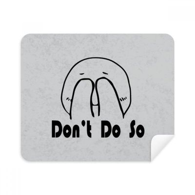 Shy Facepalm Black Cute Chat Happy Cleaning Cloth Screen Cleaner 2pcs Suede Fabric