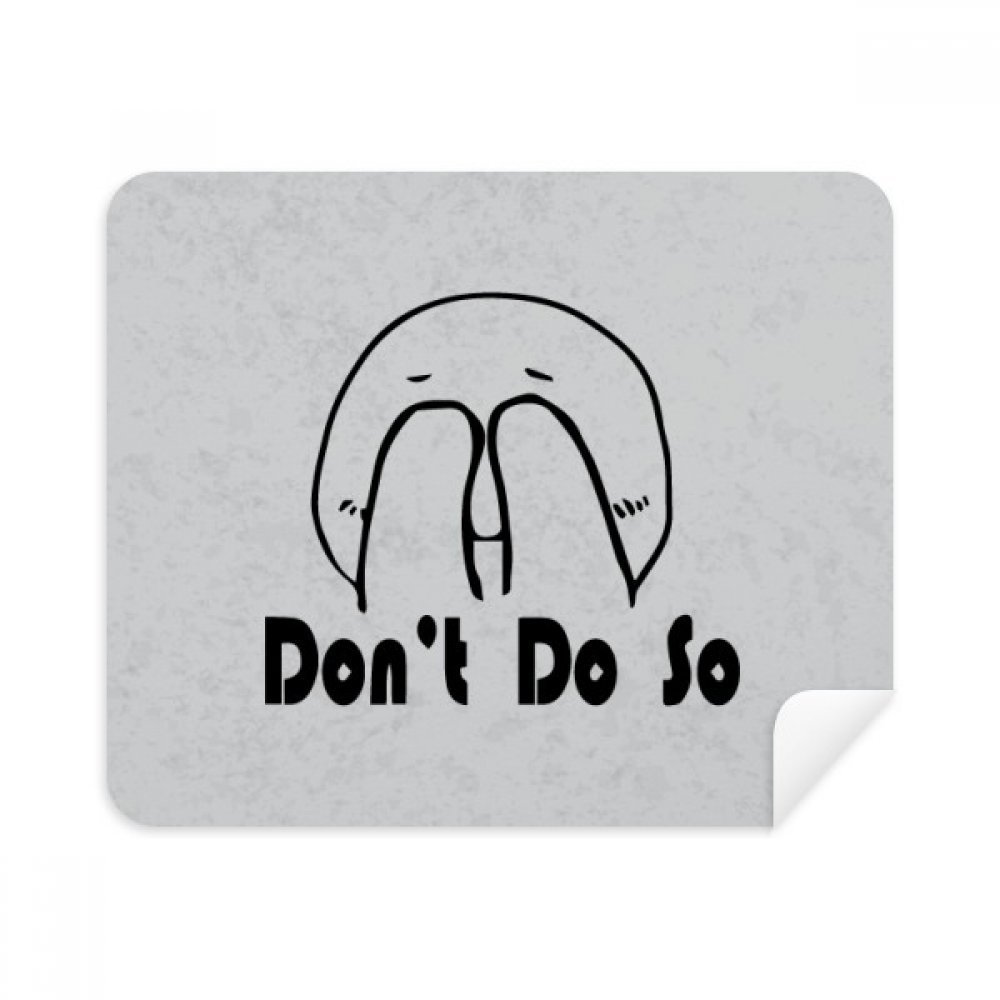 Shy Facepalm Black Cute Chat Happy Cleaning Cloth Screen Cleaner 2pcs Suede Fabric