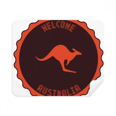 Australia Flavor Kangaroo Emblem Outline Cleaning Cloth Screen Cleaner 2pcs Suede Fabric