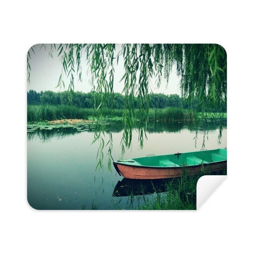 Willow Boat Lake Photography Cleaning Cloth Screen Cleaner 2pcs Suede Fabric