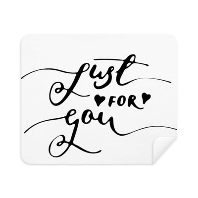 Just for You Quote Handwrite Cleaning Cloth Screen Cleaner 2pcs Suede Fabric