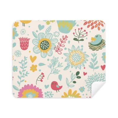 Color Sunflower Paint Cleaning Cloth Screen Cleaner 2pcs Suede Fabric