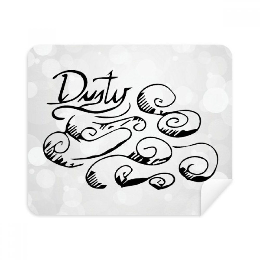 Cloudy Weather Hand Painted Pattern Cleaning Cloth Screen Cleaner 2pcs Suede Fabric
