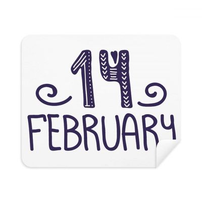 14 February Love Quote Handwrite Cleaning Cloth Screen Cleaner 2pcs Suede Fabric