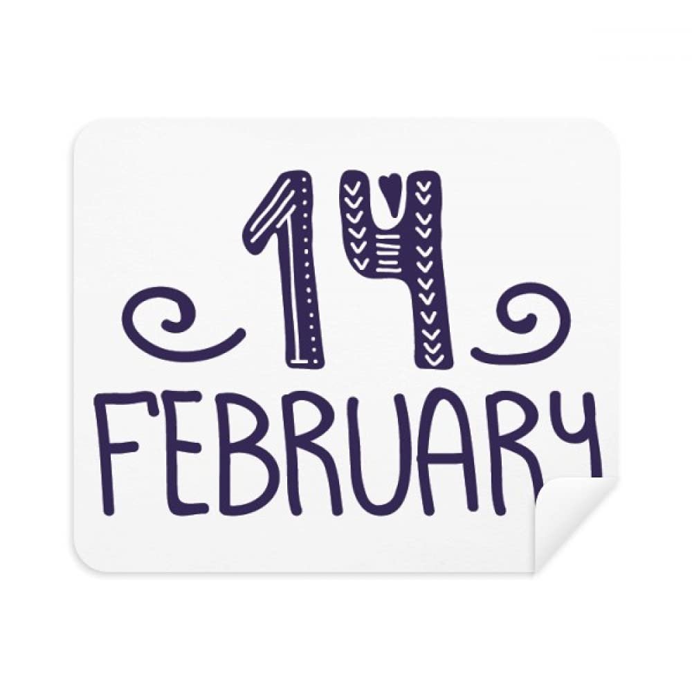 14 February Love Quote Handwrite Cleaning Cloth Screen Cleaner 2pcs Suede Fabric