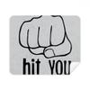 Black Fist Personalized Gesture Pattern Cleaning Cloth Screen Cleaner 2pcs Suede Fabric view 1