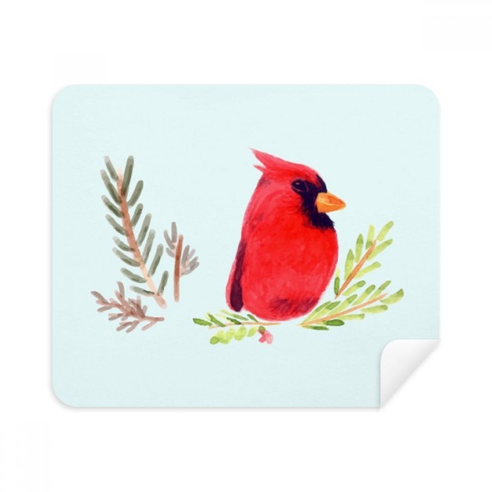 Bird Animal Magpie Red Cleaning Cloth Screen Cleaner 2pcs Suede Fabric