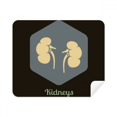 Body Internal Organs Kidney Cleaning Cloth Screen Cleaner 2pcs Suede Fabric