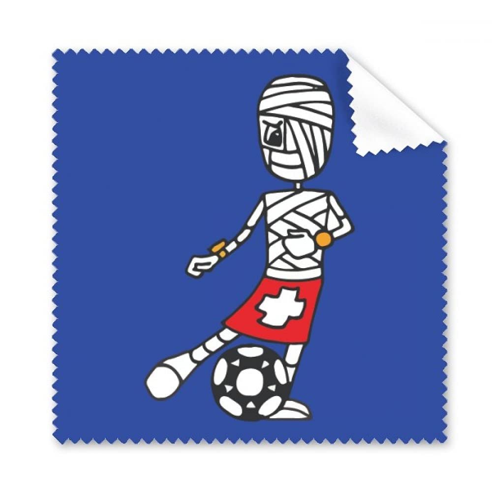 Soccer Player Cartoon Mummy Cleaning Cloth Phone Screen Glasses Cleaner 5pcs