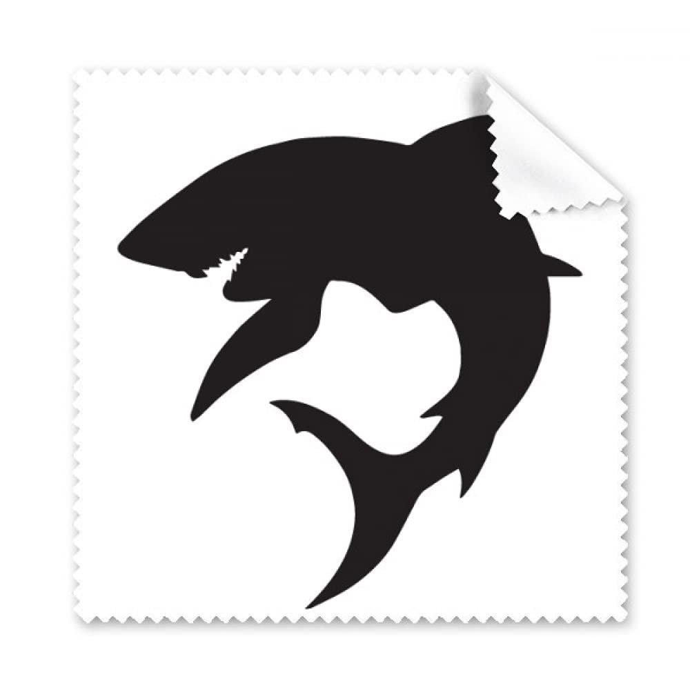 Outline Blue Ocean Shark Fierce Fish Cleaning Cloth Phone Screen Glasses Cleaner 5pcs