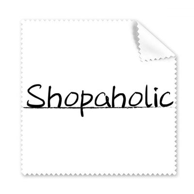 Stylish Word Shopaholic Art Deco Gift Fashion Cleaning Cloth Phone Screen Glasses Cleaner 5pcs
