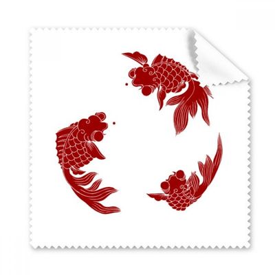 Red Cyprinoid Art Deco Gift Fashion Cleaning Cloth Phone Screen Glasses Cleaner 5pcs