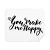 You Make Me Happy Quote Style Cleaning Cloth Screen Cleaner 2pcs Suede Fabric view 1
