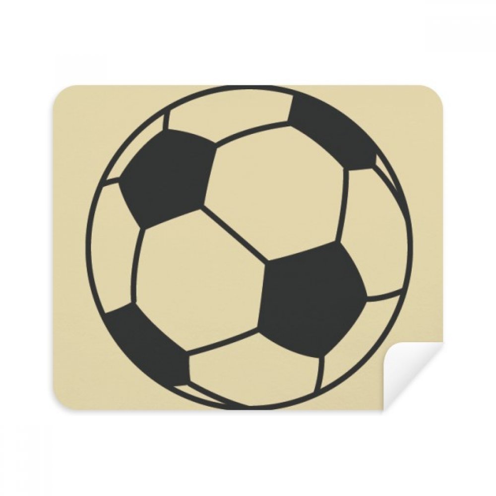 Football Sport Line Drawing Pattern Cleaning Cloth Screen Cleaner 2pcs Suede Fabric